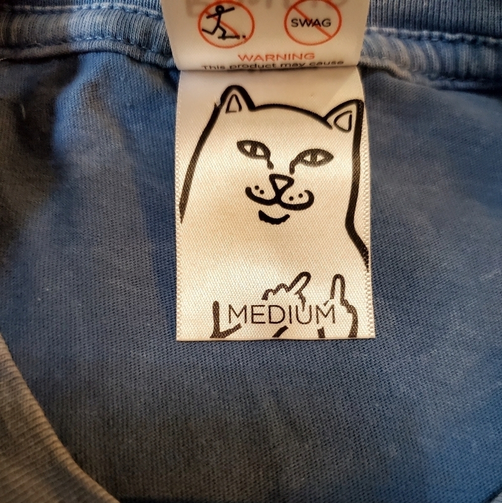 Ripndip Blue Cat Graphic Tee Size Medium Rip N Dip - Picture 6 of 6